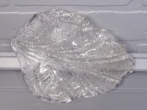 Hoja de cristal Venini de repuesto vintage para Chandeleir transparente 9" x 6" Murano - Imagen 1 de 10