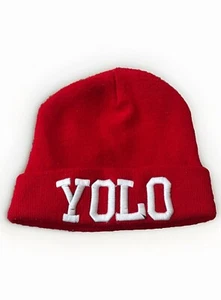 You Only Live Once YOLO Daredevil Ricky Gorro Rojo Snowboard Esquí - Imagen 1 de 6