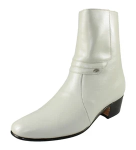 Men's Dress Ankle Boots El Besserro Genuine Leather Color Bone Botin de Vestir - Picture 1 of 7