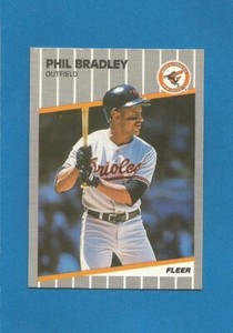 Phil Bradley 1989 Fleer Update MLB Baseball #U-1 (EX+) Baltimore Orioles