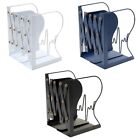 Simple White/Black Metal Bookends Desk Manadement Box Thicken Bookends 3 Grids