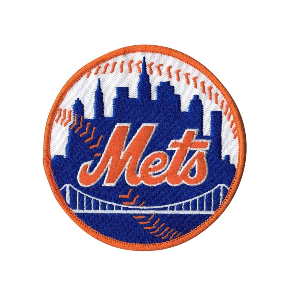 New York Mets Home & Road Orange Round Sleeve Jersey Patch (Orange Border) - Image 1 of 1
