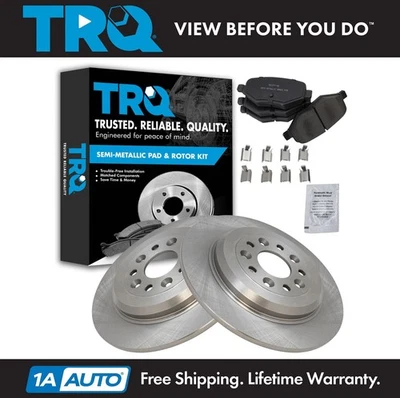 TRQ Rear Metallic Brake Pads & 2 Rotors Kit for Ford Taurus Lincoln MKT MKS — 第 1/4 张图片