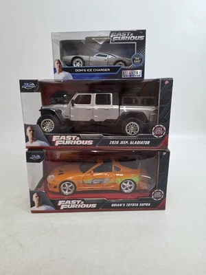 Jada Fast & Furious Die Cast Vehicles 3x New In Boxes Jeep Charger & Toyota — 第 1/4 张图片