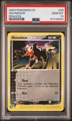Pokemon Houndour 🔥POP 25🔥 2003 EX Dragon 59/97 PSA 10 Pokemon Card - Image 1 of 2