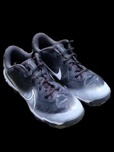 Nike Diamond Sz 5Y Baseball Cleats Youth Boys Kids Fastflex Black & White Shoes - Picture 1 of 10