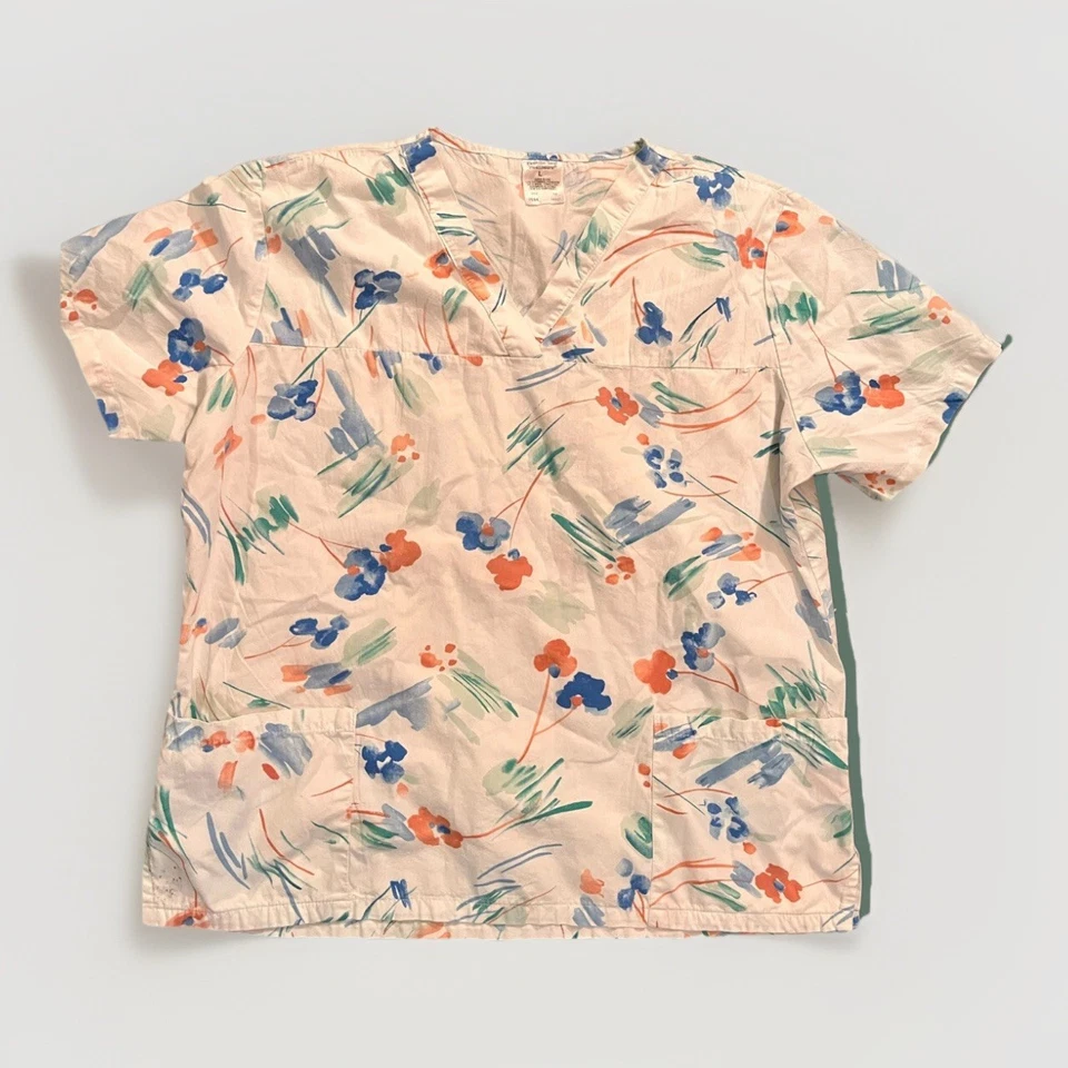 Blusa Médica Floral Fashion Seal Healthcare 7594 Talla Grande L Foto 1 de 4