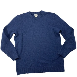Vintage LL Bean blau 100 % Lammwolle Rundhalsausschnitt Pullover Herren XXL groß Fischer J3Y - Bild 1 von 4