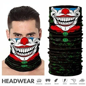 Calavera Joker Payaso Cuello Polaina Bufanda Disfraces Halloween Máscara Facial Pasamontañas - Imagen 1 de 10