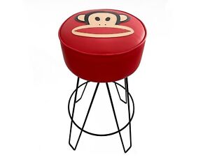 Bar Stool Swivel Chair Steel Foot Rest Round Kitchen Counter Height Leather Red