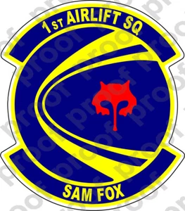 AUFKLEBER USAF 1ST AIRLIFT SQUADRON - Bild 1 von 1