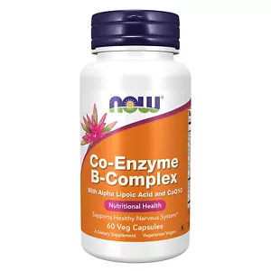 NOW FOODS Co-Enzyme B-Complex 60 Veg Capsules - Picture 1 of 4