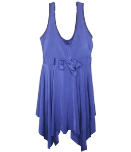 Danify Women's Swimwear Blue Size 50 US Size 18 Plus Swimdress Asymmetrical Hem - Picture 1 of 9