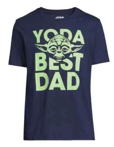 "YODA BEST DAD" Mens Short Sleeve T-Shirt STAR WARS Officially Licensed X-LARGE - Picture 1 of 4