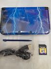 Nintendo 3DS XL Blue/Black With Lightning Effect Decals (Stickers)
