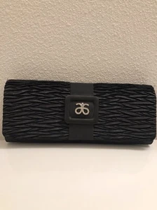 Arbonne Large Clutch Magnetic Closure Black Bling Quilted Case Holiday Line - Picture 1 of 7