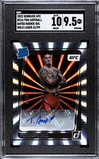 2022 Panini Donruss UFC Tom Aspinall Holo Laser Rookie Auto Card /99 SGC 9.5 MT+