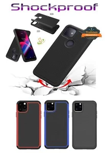 For Samsung Galaxy A22 5G Textured Hybrid Case Rugged Anti-Slip Dual Layer Cover - Picture 1 of 35