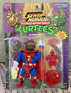 MICHELANGELO SUPER MIKE SEWER HEROES TMNT FIGURE TEENAGE MUTANT NINJA TURTLES - Picture 1 of 1