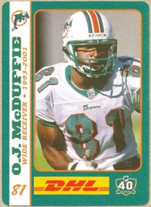ODDBALL-DHL O.J. McDuffie DOLPHINS Penn State PSU NITTANY LIONS - Picture 1 of 1