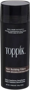 TOPPIK 2 Flaschen Haaraufbaufasern - DUNKELBRAUN, MITTELBRAUN, SCHWARZ - Bild 1 von 10