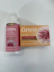 Caress Daily Silk White Peach & Orange Blossom 3 oz Body Wash e Beauty Bar - Foto 1 di 14