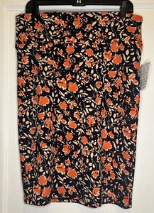 Lularoe Cassie Large Black Multicolored Floral Women’s Pull-On Skirt NWT - Bild 1 von 9