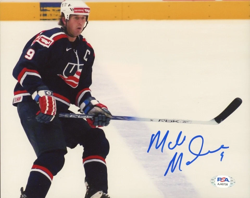 Mike Modano Signed Dallas Stars Team USA Olympics 8x10 Photo PSA COA  A3 - Image 1 of 1
