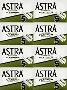 40 Astra Superior Platinum double edge razor blades - Picture 1 of 1