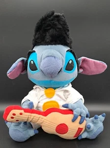 Peluche Lilo & Stitch Elvis 14" exclusivo de Disney Store con ukelele de guitarra - Imagen 1 de 7