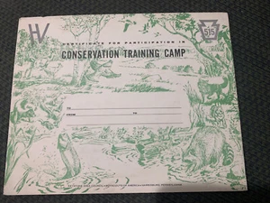 Older BOY SCOUTS Of America Conservation Training Camp Certificate BSA - Picture 1 of 2