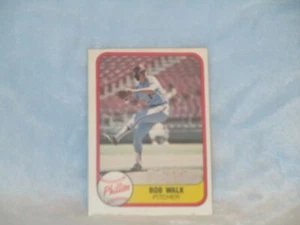 Bob Walk, Philadelphia Phillies Pitcher, Fleer 1981 #14 - Picture 1 of 2