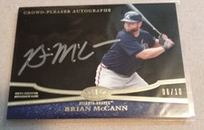 2013 Topps Tier One Crowd-Pleaser Silver Ink /10 Brian McCann Auto