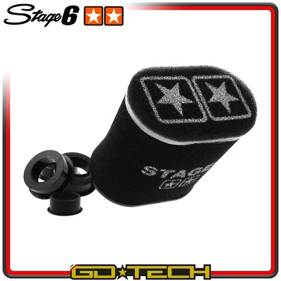 FILTRO ARIA STAGE 6 DOUBLE LAYER NERO Grande Ovale IMBOCCO 55 mm CON RIDUZIONI - Image 1 of 4