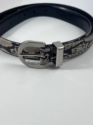 Ремень из натуральной змеиной кожи Amiee Lynn золотистая фурнитура средний 36 дюймов 5 отверстий - Изображение 1 из 4