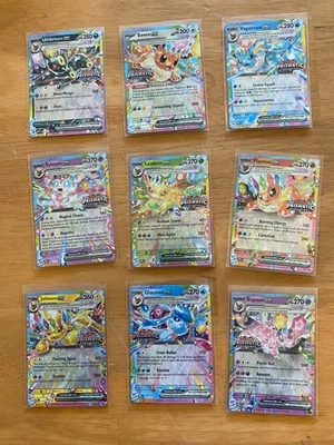 Prismatic Evolutions Surprise Box Stamped EX Promo Cards 9/9 Complete Set - 1 - Image 1 of 2