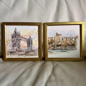 London Souvenir Art Prints Windsor Castle Tower Bridge London Made in England - Picture 1 of 8