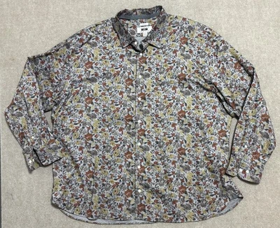 Camisa masculina Joseph Abboud 3XL floral ajuste clássico manga longa botão para cima - Imagem 1 de 4