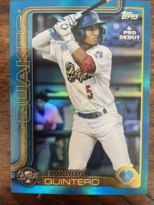 2025 Topps Pro Debut - Eduardo Quintero #PD-197 Blue Foil /150 (RC) - Picture 1 of 2