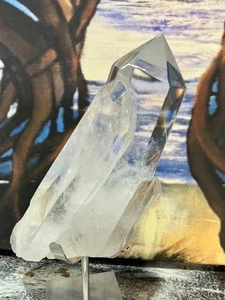 Large Quartz Crystal multi Pointed Quartz Crystal Display Stand 615 grams 18 cm - Picture 1 of 14
