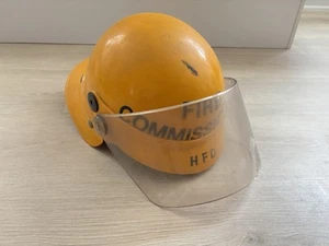Federal Signal Corp. Feuerwehrkommissar Helm HFD gelb mit Gesichtsschutz - Bild 1 von 10