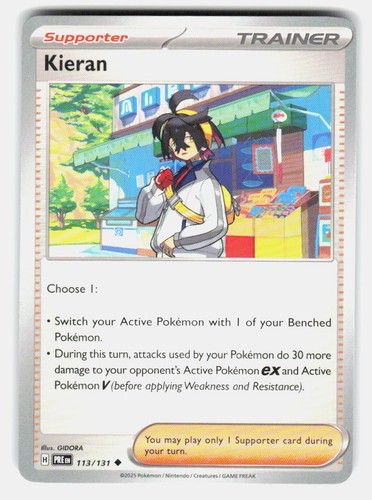 Pokemon TCG Kieran Prismatic Evolutions 113/131 Uncommon NM | eBay