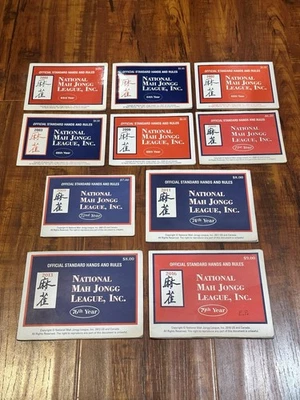 (10) Different 2000’s National Mah Jongg League Official Hands & Rules Card Lot - Image 1 of 4