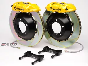Brembo Rear GT Brake 4Pot Caliper Yellow 345x28 Slot Rotor BMW F30 328i M Sport - Picture 1 of 1