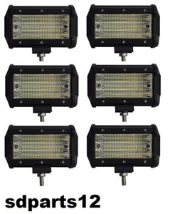 6x Fari Lampade Profondità Lavoro 12/24V Faretto Led 6000K Moto Barca Trattore - Foto 1 di 8