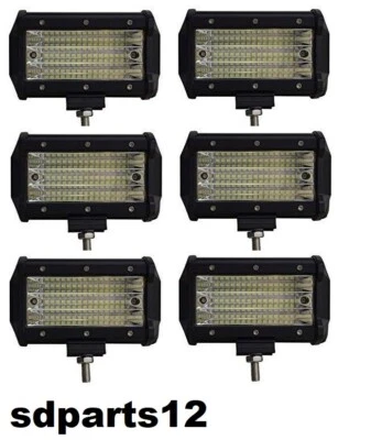 6x Fari Lampade Profondità Lavoro 12/24V Faretto Led 6000K Moto Barca Trattore  - Immagine 1 di 4
