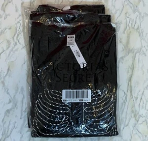 Victoria's Secret PINK Thermal Sleep One Piece Pajama Diamante Skeleton Small - Picture 1 of 2