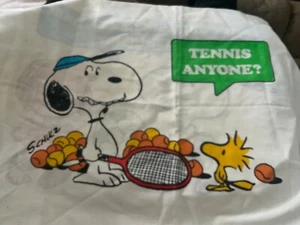 VTG 1971 Peanuts Charlie Brown Happiness pillow case double sided snoopy sally - Picture 1 of 2