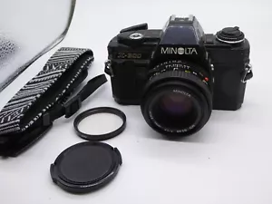 Minolta X-300 SLR 35mm Film Camera ( Black ) + MD 50mm F1.7 Lens new batteries - Picture 1 of 7