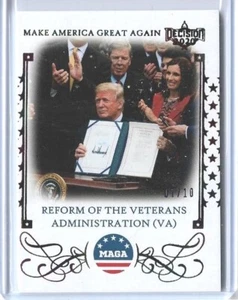 RARE 2020 DECISION RAINBOW MAGA CARD #M35 ~ /10 ~ DONALD J. TRUMP ~ VA REFORM - Picture 1 of 2